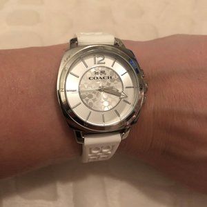COACH Boyfriend Small 34MM Rubber Strap Watch